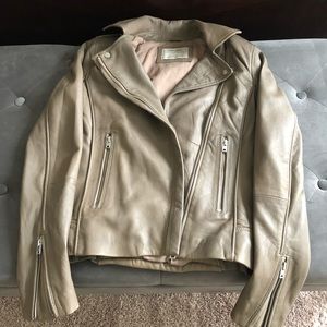 Zara real leather jacket